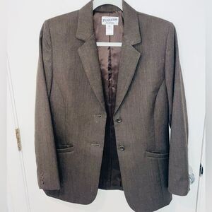 90s Pendleton vintage ladies Wool Herringbone 2 Button Blazer Jacket sz 6